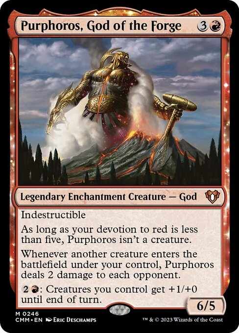 Card image for Purphoros, God of the Forge