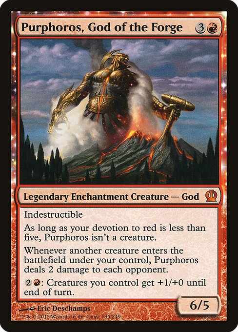 Card image for Purphoros, God of the Forge